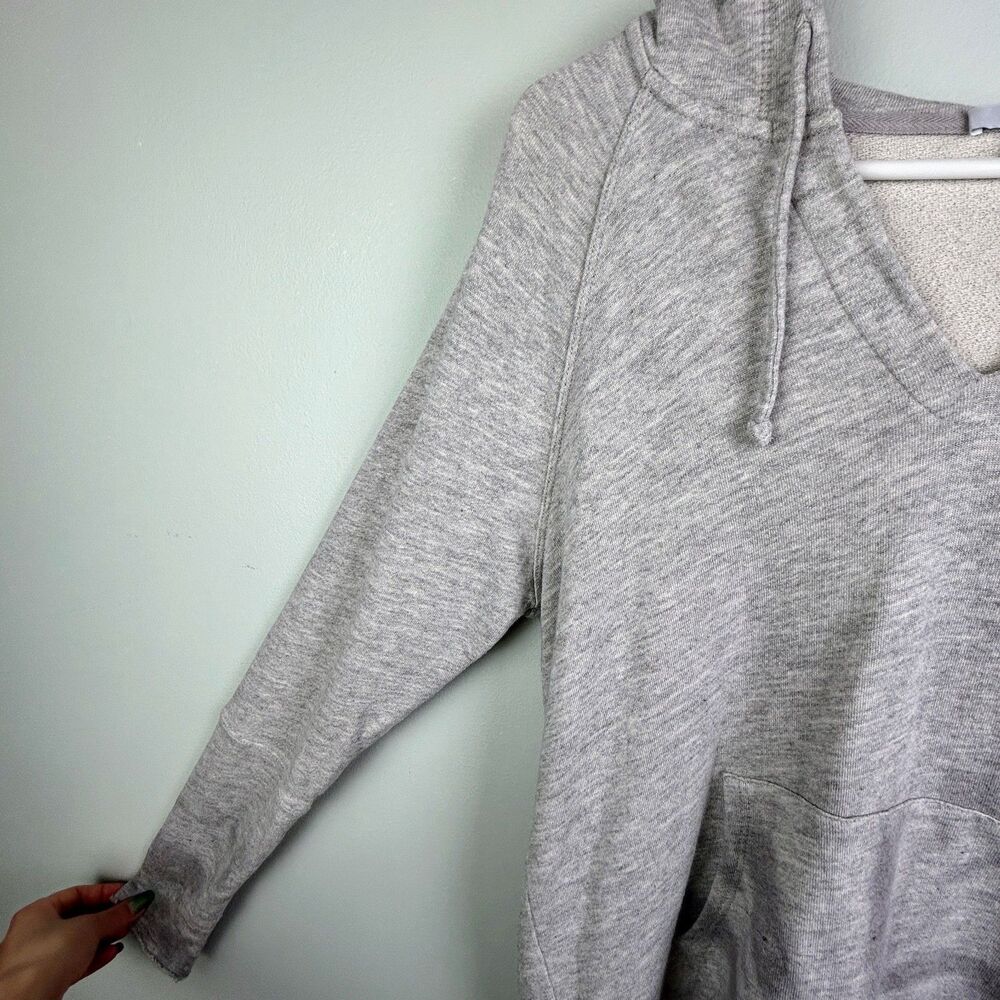 Johnny Was Calme Mira Sweatshirt Hoodie Grey Tie Dye Swirl Drawstring Pockets XS - Picture 6 of 14